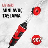 Badem10 190W Mini Elektrikli Taşlama Makinesi 6 Kadem Hız Ayarlı Mikro Spiral 50MM Temizleme Parlatma Düzeltme