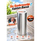 Badem10 196 Mm 2 Metre Çatı İzolasyon Bandı Su Sızdırmazlık Geçirmezlik Yalıtım Çamur Tamir Çatlak Boru Bant