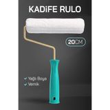 Badem10 20 cm Kadife Rulo Yağlı Boya ve Vernik İçin Uygun Vernik Boya Rulosu