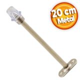 Badem10 20 cm Krom Metal Vidalı Silikonlu Kapı Stoperi