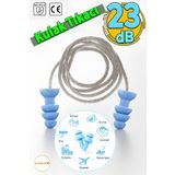 Badem10 🔇 23 dB Yıkanabilir Kulak Tıkacı İpli Su Geçirmez, Gürültü Önleyici Yüzme Uyku Seyahat İçin Tıkaç