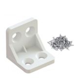Badem10 28x28x28 mm Beyaz 10 Adet Mobilya Dolap Köşe Bağlantı Sabitleme L Gönye