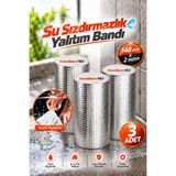 Badem10 3 Adet 148 Mm 2 Metre Çatı İzolasyon Bandı Su Sızdırmaz Geçirmez Yalıtım Çamur Tamir Çatlak Boru Bant
