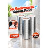 Badem10 3 Adet 196 Mm 2 Metre Çatı İzolasyon Bandı Su Sızdırmaz Geçirmez Yalıtım Çamur Tamir Çatlak Boru Bant