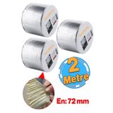 Badem10 3 Adet Çatı İzolasyon (72 mm X 2 MT) Su Sızdırmazlık Yalıtım Çamur Boru Sakız Tamir Bant Bandı