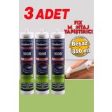 Badem10 (3 ADET) Güçlü Montaj Yapıştırıcısı 310 ml Mutfak Banyo Dolap Beton Fayans Mermer Korniş Sıvı Çivi