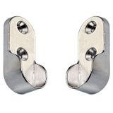 Badem10 30 mm 2 Adet Flanşı Oval Dolap Krom Elbise Askı Aparatı