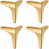 Badem10 (4 Adet) Erk Eren 13 cm Altın Renk Metal Mobilya Köşe Ayağı Dayanıklı Modern Tasarım Mobilya Sehpa - 13cm - 654