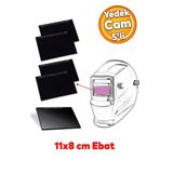 Badem10 5 Adet Kaynak Baş Maskesi El Tipi Kaynak Maske Yedek Camı