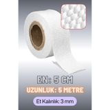 Badem10 (5 metre) En: 5 cm Kalınlık: 3 mm Cam Elyaf Takviyeli Lifli Ekzoz Sargı Bezi Isı Yalıtım Yanmaz Bant