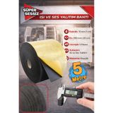 Badem10 (5 Metre) Yapışkan Araç Ses Isı Yalıtım İzolasyon Bant En:20 cm Kalınlık:10 mm Uzunluk Kauçuk Sünger