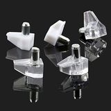 Badem10 50 Adet Raf Pimi Şeffaf Cam Ahşap Metal Raf Tutucu Çivisi Mobilya Dolap Pimi