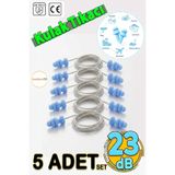 Badem10 🔇5’li Set İpli Kulak Tıkacı 23 dB Gürültü Azaltıcı Yıkanabilir Su Geçirmez Uyku Yüzme Seyahat için