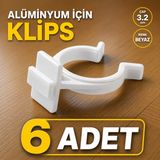 Badem10 6 ADET Alüminyum Baza Klipsi Mutfak Dolap Tezgah Alt Kısım Kapatma Kılips Mobilya Ayak Tutucu Toka