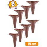 Badem10 (8 ADET) Aspen Lüks 15 Cm Mobilya Kanepe Koltuk Tv Ünitesi Yükseltici Ayağı Ayakları Ahşap Desenli