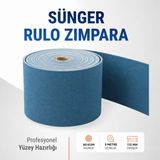 Badem10 80 Kum Ahşap Sünger Zımpara Kağıdı (5 Metre) Mutfak Banyo Dekorasyon Bant Kağıt Süngerli Zımpara - 5 Adet
