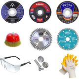 Badem10 9 PARÇA Mermer İnox Ahşap İnox Metal Flap Kesici Kesme Disk Spiral Avuç Taşlama Seti 115 mm
