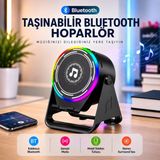 Badem10 A3 Sensörlü Hoparlör Bluetooth Hoparlör Telefon Standı Rgb Işıklı Kablosuz 2’si 1 Arada Siyah - Çok Renkli