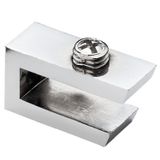 Badem10 Ahşap Cam Etejeri Metal U Tip Krom Vidalı 4 Adet Cam Tutu