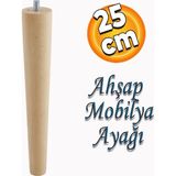Badem10 Ahşap Kanepe Sehpa Masa Puf Tabure Tv Ünitesi Ayağı Ayakları M8 Civatalı 25 Cm