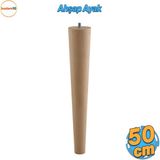 Badem10 Ahşap Mobilya Ayağı 50 cm Sehpa Zigon Orta Masa Puf Tabure Tv Ünitesi Ayakları M8 Civatalı 50 cm