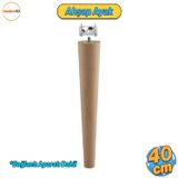 Badem10 Ahşap Mobilya Ayağı Aparatlı 40 cm Sehpa Zigon Orta Masa Puf Tabure Tv Ünitesi Ayakları M8 Civatalı
