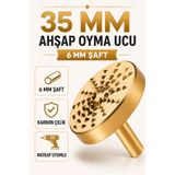 Badem10 Ahşap Oyma Ucu 35 mm Döner Törpü Matkap Freze Ucu 6mm Şaft Yontma Şekillendirme Aparatı Parçası