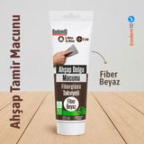 Badem10 Ahşap Parke Tamir Macunu Fiber Beyaz Mobilya Masa Dolgu Çatlak Çizik Giderici 125 ml Kullanıma Hazır