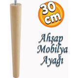 Badem10 Ahşap Sehpa Masa Puf Tabure Tv Ünitesi Ayağı Ayakları M8 Civatalı 30 cm