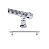 Badem10 Akbatı Çekmece Dolap Kapak Kulpu Kulbu 224 mm Rustik Krom Metal Kulp