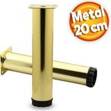 Badem10 Akça Ayarlanabilir 20 cm Gold Altın Metal Baza Mobilya Kanepe Sehpa Tv Ünitesi Koltuk Ayağı