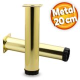 Badem10 Akça Ayarlanabilir 20 cm Gold Altın Metal Baza Mobilya Kanepe Sehpa Tv Ünitesi Koltuk Ayağı