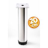 Badem10 Akça Ayarlanabilir Metal 20 Cm Krom Mobilya Kanepe Koltuk Baza Yükseltici Destek Ayağı Ayakları