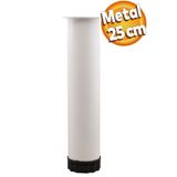 Badem10 Akça Ayarlanabilir Metal 25 Cm Beyaz Mobilya Kanepe Koltuk Baza Yükseltici Destek Ayağı Ayakları