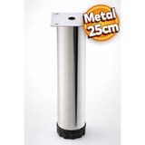 Badem10 Akça Ayarlanabilir Metal 25 Cm Krom Mobilya Kanepe Koltuk Baza Yükseltici Destek Ayağı Ayakları