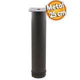 Badem10 Akça Ayarlanabilir Metal 25 Cm Siyah Mobilya Kanepe Koltuk Baza Yükseltici Destek Ayağı Ayakları