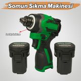 Badem10 Akülü Somun Sıkma Makinesi 16V 2.0AH Güçlü Yüksek Torklu Profesyonel Vidalama Anahtar Seti Çantalı