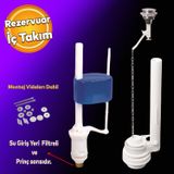 Badem10 Alafranga Oturmalı Tuvalet Rezervuar Basmalı Iç Takımı Klozet Sifon Iç Düzenek Otomatik Su Dolum