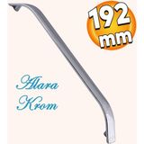 Badem10 Alara Mobilya Mutfak Dolabı Çekmece Dolap Kapak Kulpu Düz Metal Kulp Kulpu 192 mm Krom
