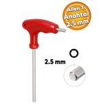 Badem10 Allen Alyan 2 Uçlu T Tipi Anahtarı Altıgen Köşeli Somun Vida Sıkma Sökme 2.5 Mm Eta025