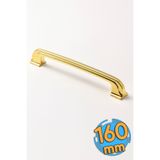 Badem10 Alperen (160 MM - 16 CM) Gold Altın Metal Mobilya Mutfak Çekmece Dolabı Dolap Kulpları Kulbu Kulpu