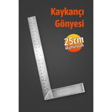Badem10 Alüminyum 25 cm 10 inch Kaynakçı L Gönye Marangoz Fayansçı Kaynakçı L Cetveli