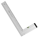 Badem10 Alüminyum L Gönye Su Terazili Cetvel Kaynak Kaynakçı Marangoz Gönyesi 250 mm
