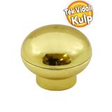 Badem10 Alya Düğme Dolap Çekmece Plastik Gold Altın Tek Vidalı Kulp