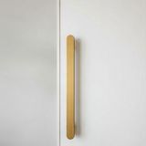 Badem10 Anzer Çizgili (Altın) Çekmece Kulp 512 mm Uzun Metal Modern Kapak Kulbu Banyo Gardırop Dolap Mobilya