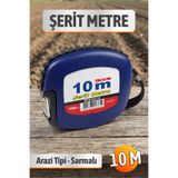 Badem10 Arazi Tipi Makaralı Sarmalı Sistem BTS12361 (10 METRE) Lacivert Şerit Metre Plastik İnce Metre