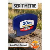 Badem10 Arazi Tipi Makaralı Sarmalı Sistem BTS12362 (20 METRE) Lacivert Şerit Metre Plastik İnce Metre