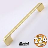 Badem10 Arel Kulp Mobilya Mutfak Dolabı Çekmece Dolap Kulpları Kapak Kulpu Kulbu Gold Altın 224 mm Metal