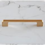 Badem10 Arel Mat Altın Gold 128 mm Mobilya Mutfak Kulp Çekmece Dolap Kulplar Kulpu Kulbu