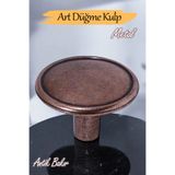 Badem10 Art Düğme Daire Metal (ESKİTME ANTİK BAKIR) Mobilya Mutfak Çekmece Dolap Dolabı Kulpu Kulbu Kulpları